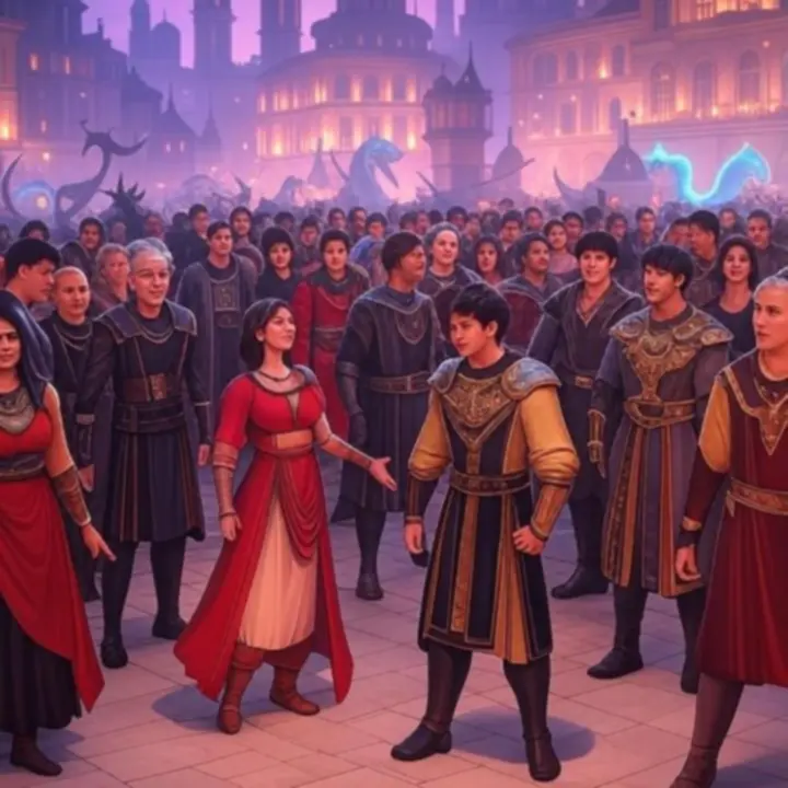 Baner społeczności Dragonheir: Silent Gods z epicką sceną wydarzenia